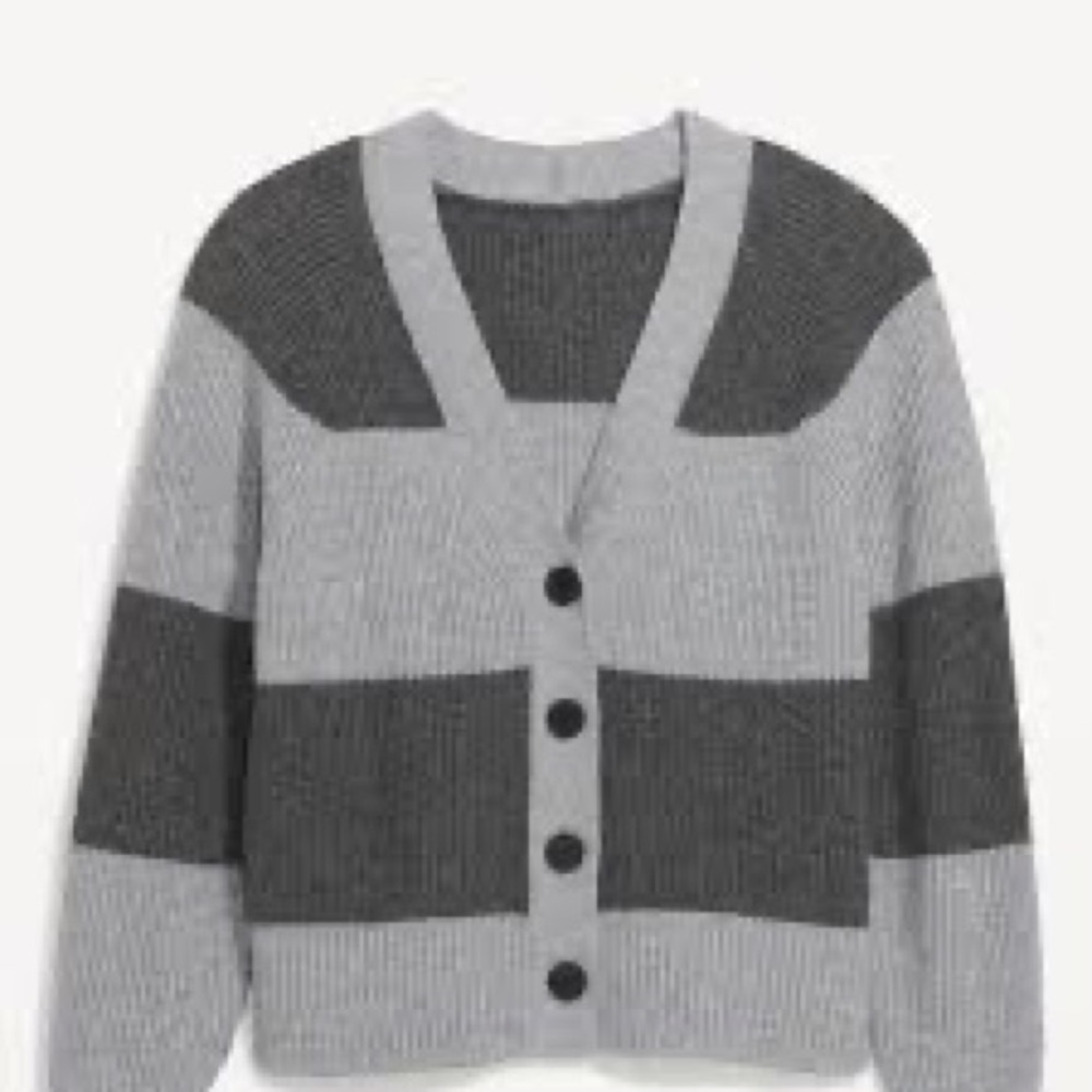 Shaker-Stitch Cardigan Sweater